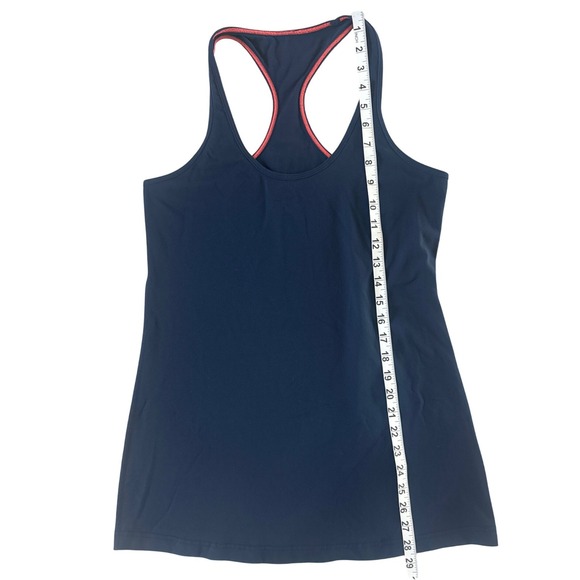 Lululemon Cool Racerback Athletic Tank Top Navy Blue Long Length Size 8-10 - Picture 3 of 5